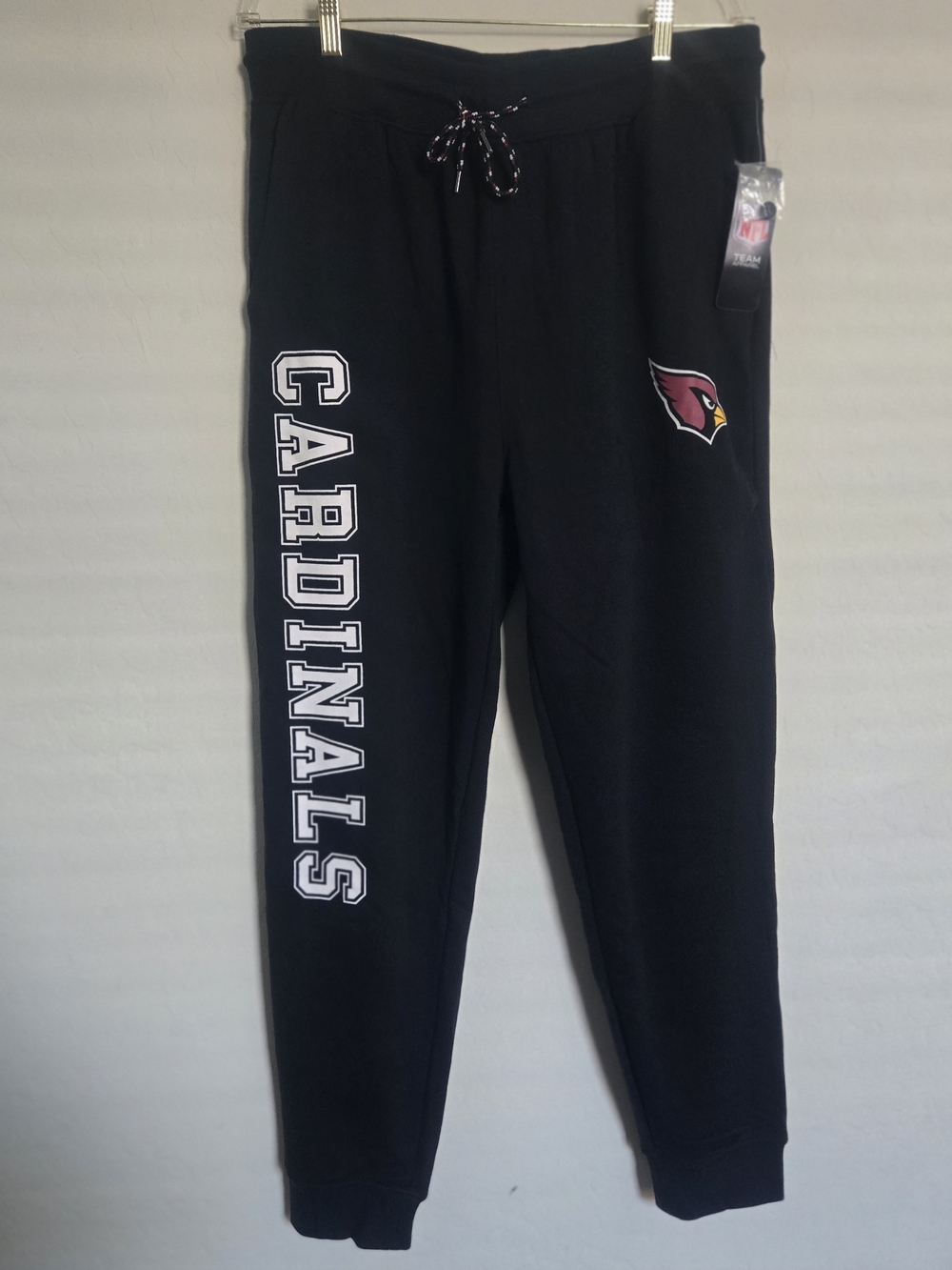 NWT NFL Ultra Game Arizona Cardinals Men's Fleece Jogger Sweatpants Black XL